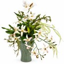Strauß mit Spinnenorchidee und Iris