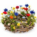 Kranz für Windlicht mit Feldblumen