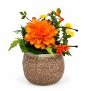 Handstrauß mit Dahlie orange